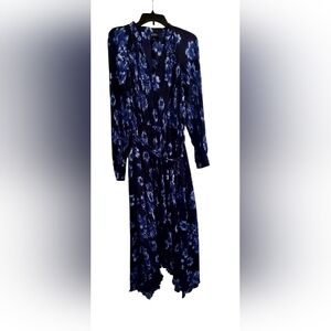 Scoop Navy Floral Long Sleeve Dress